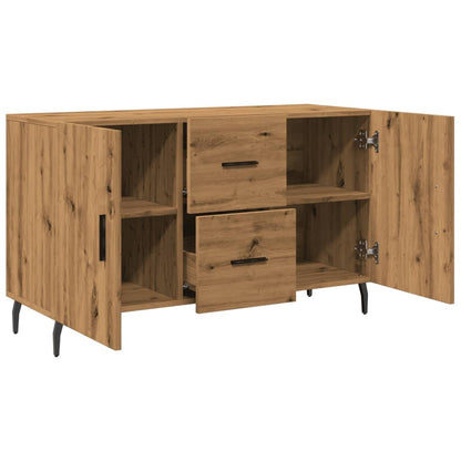 Credenza Rovere Artigianale 100x36x60 cm in Legno Multistrato - homemem39