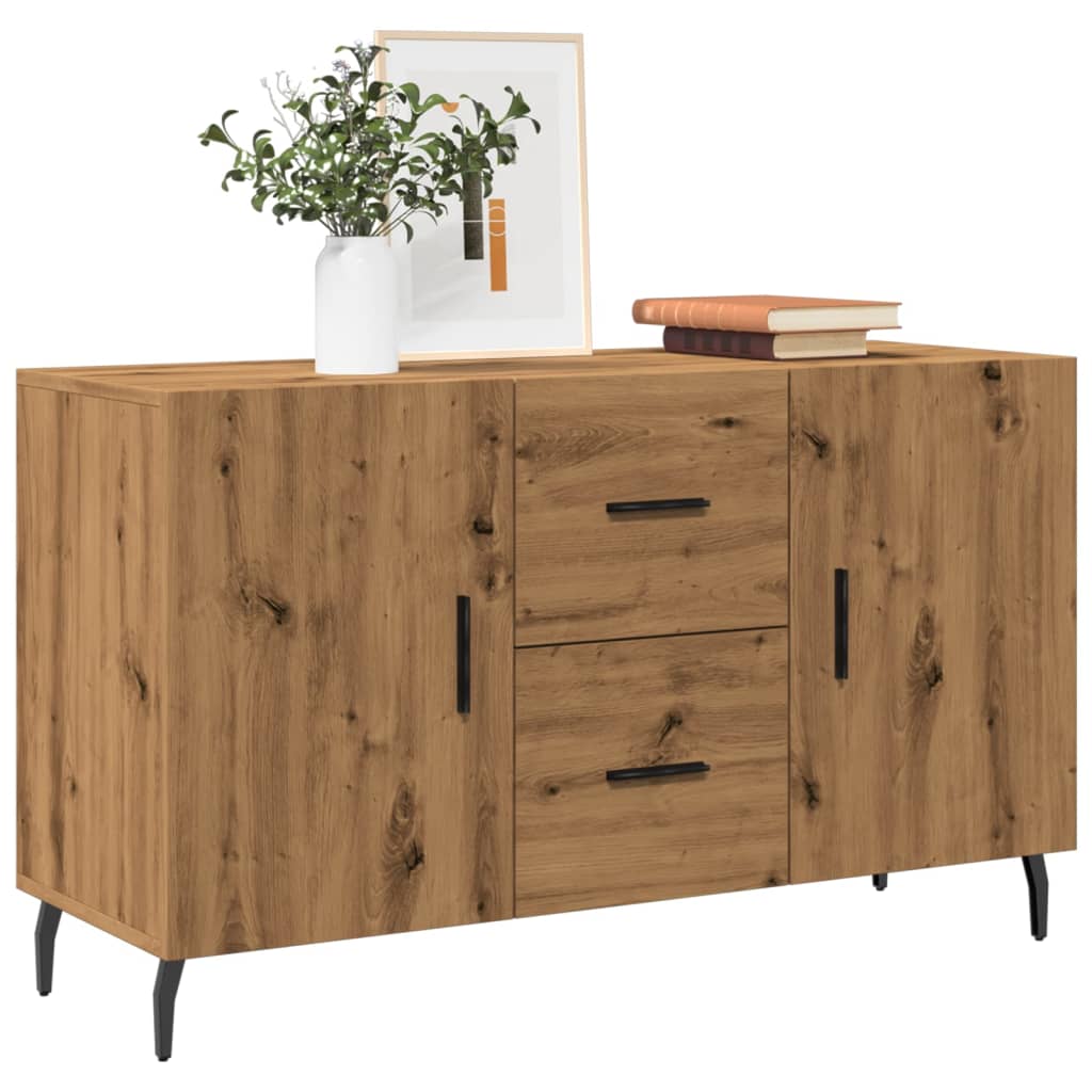 Credenza Rovere Artigianale 100x36x60 cm in Legno Multistrato - homemem39