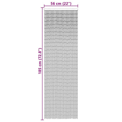 Tenda Antimosche per Porte Grigio Scuro 56x185 cm Bambù