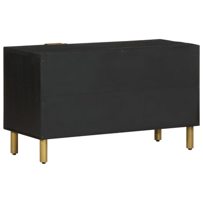 Mobile Porta TV Nero 80x33x46 cm in Legno Multistrato