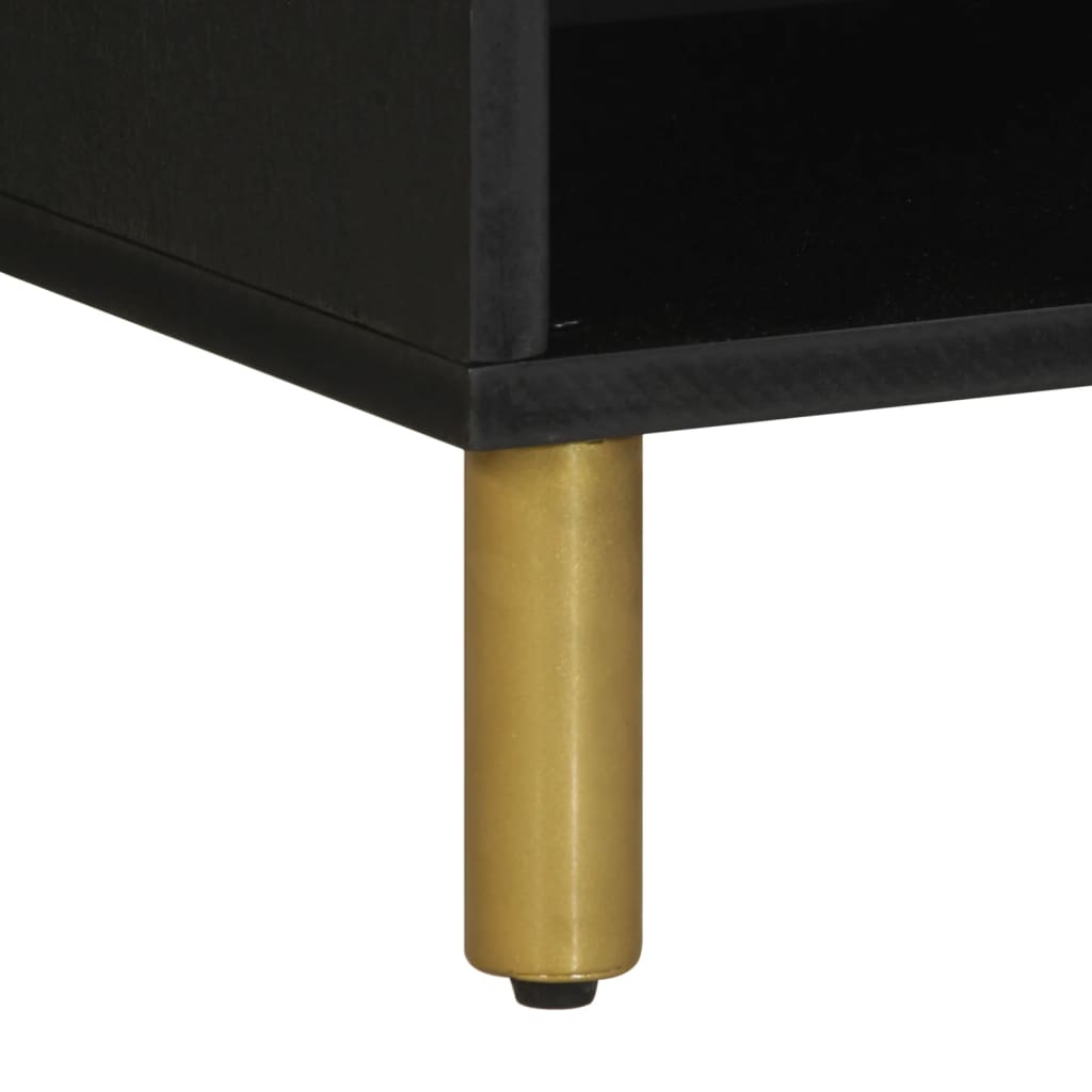 Mobile Porta TV Nero 80x33x46 cm in Legno Multistrato