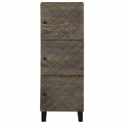 Credenza Nera 40x33x110 cm in Legno Massello di Mango