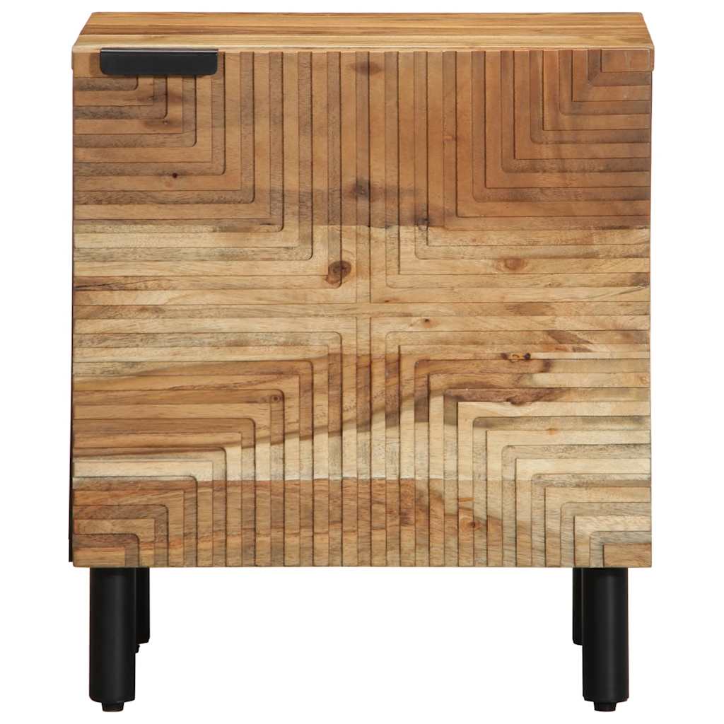 Comodino 40x33x46 cm in Legno Massello di Acacia