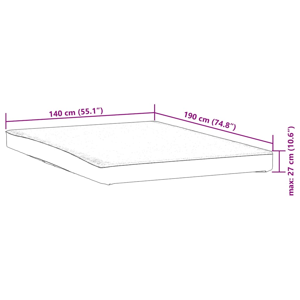 Coprimaterasso Bianco 140x190 cm Impermeabile