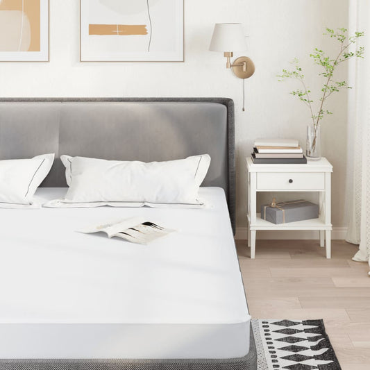 Coprimaterasso Bianco 160x200 cm Impermeabile - homemem39