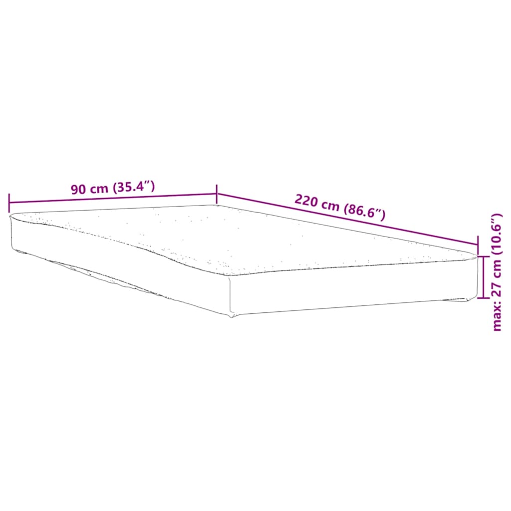 Coprimaterasso Bianco 90x220 cm Impermeabile