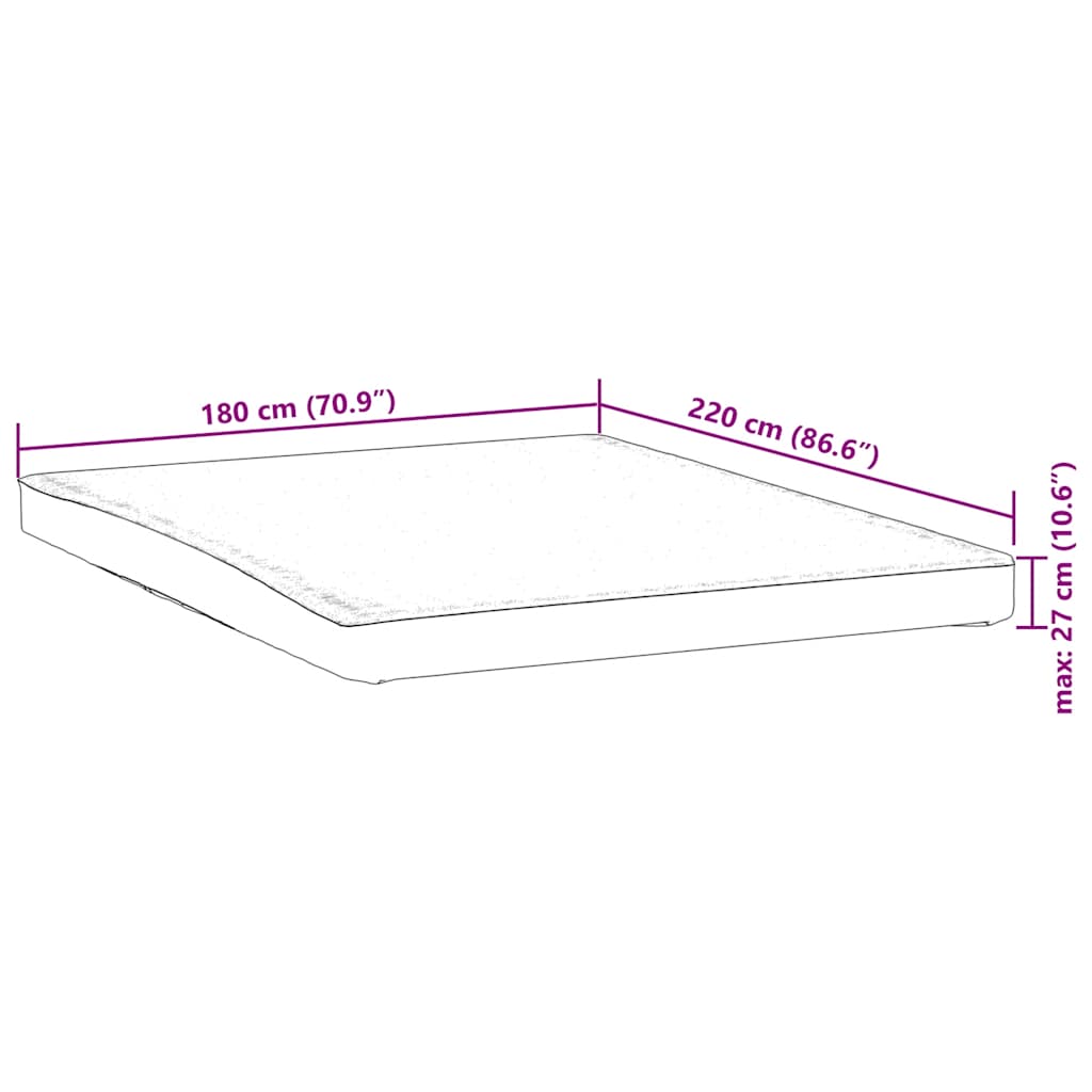 Coprimaterasso Bianco 180x220 cm Impermeabile