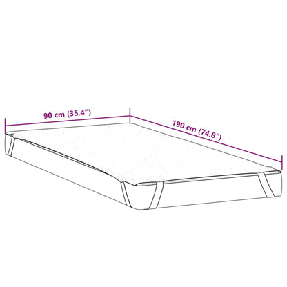 Coprimaterasso Bianco 90x190 cm Impermeabile