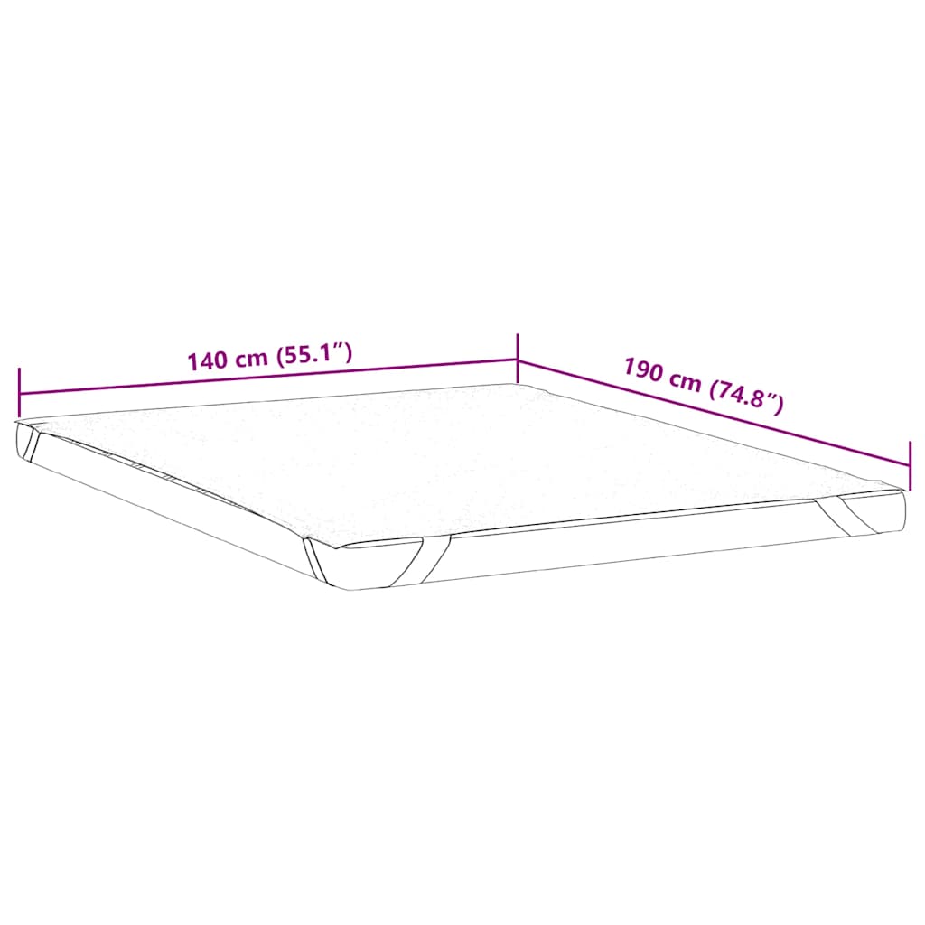 Coprimaterasso Bianco 140x190 cm Impermeabile - homemem39