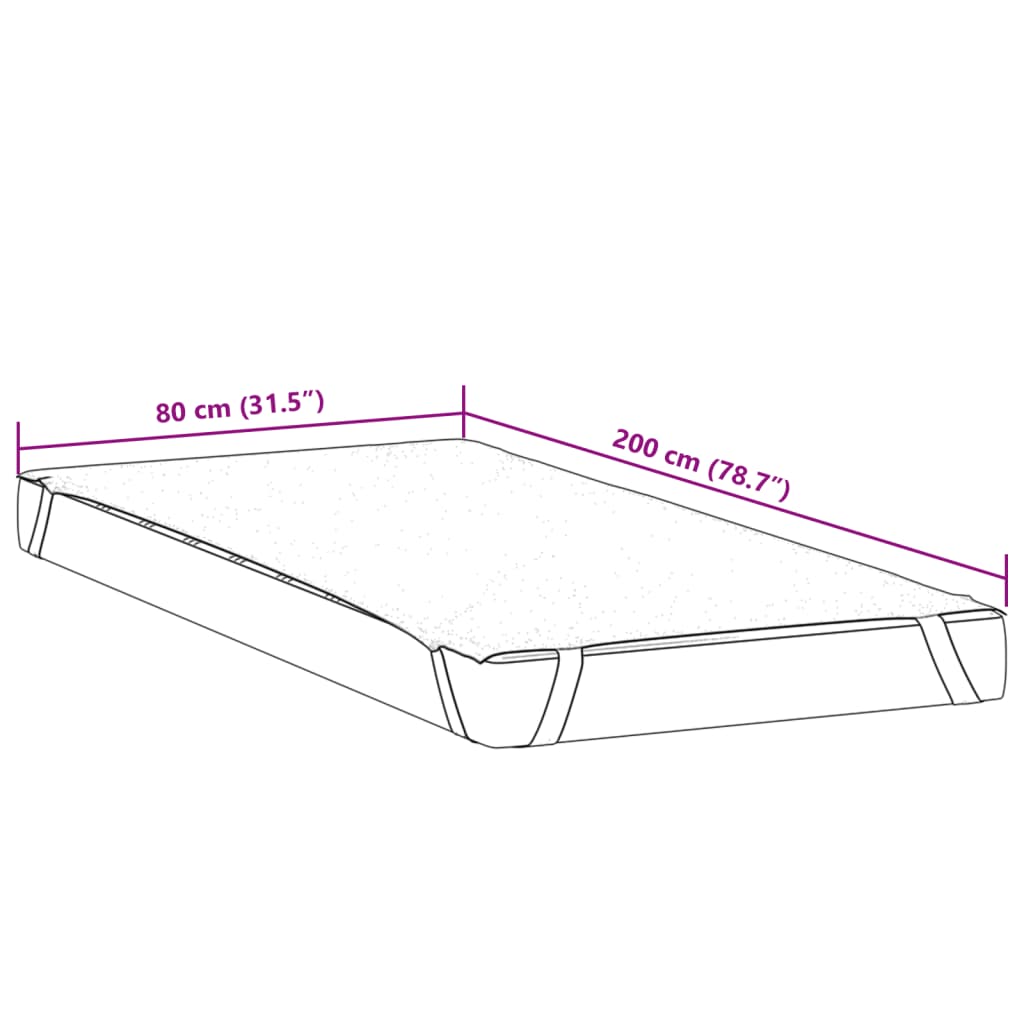 Coprimaterasso Bianco 80x200 cm Impermeabile