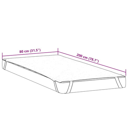 Coprimaterasso Bianco 80x200 cm Impermeabile