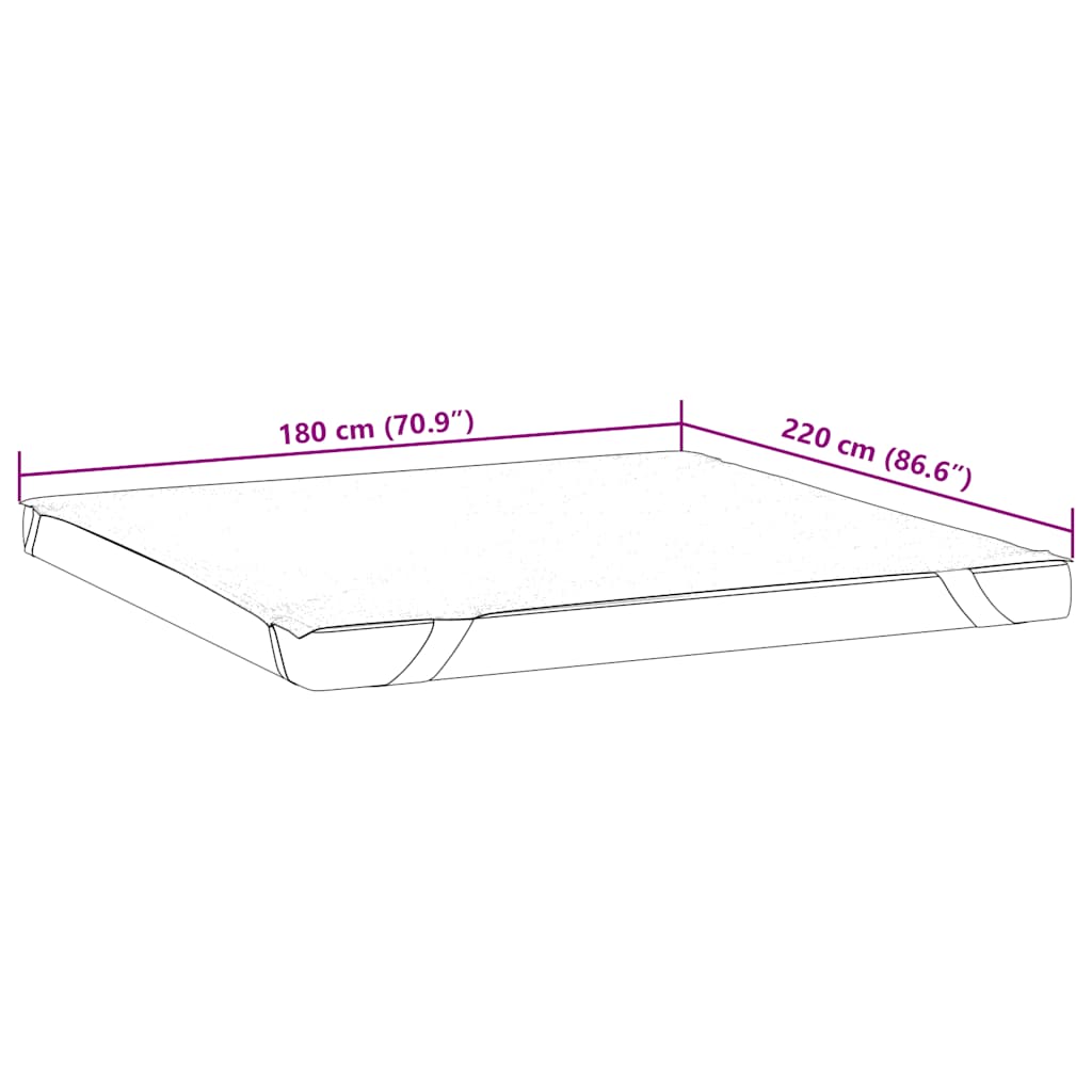 Coprimaterasso Bianco 180x220 cm Impermeabile