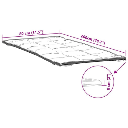 Coprimaterasso Bianco 80x200 cm