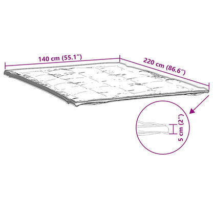 Coprimaterasso Bianco 140x220 cm