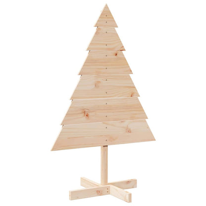 Albero di Natale Decorativo in Legno 110 cm in Legno Massello