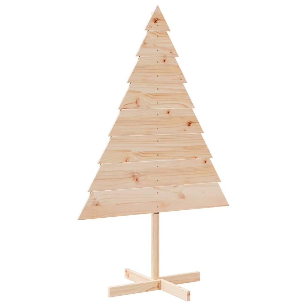 Albero di Natale Decorativo in Legno 150 cm in Legno Massello