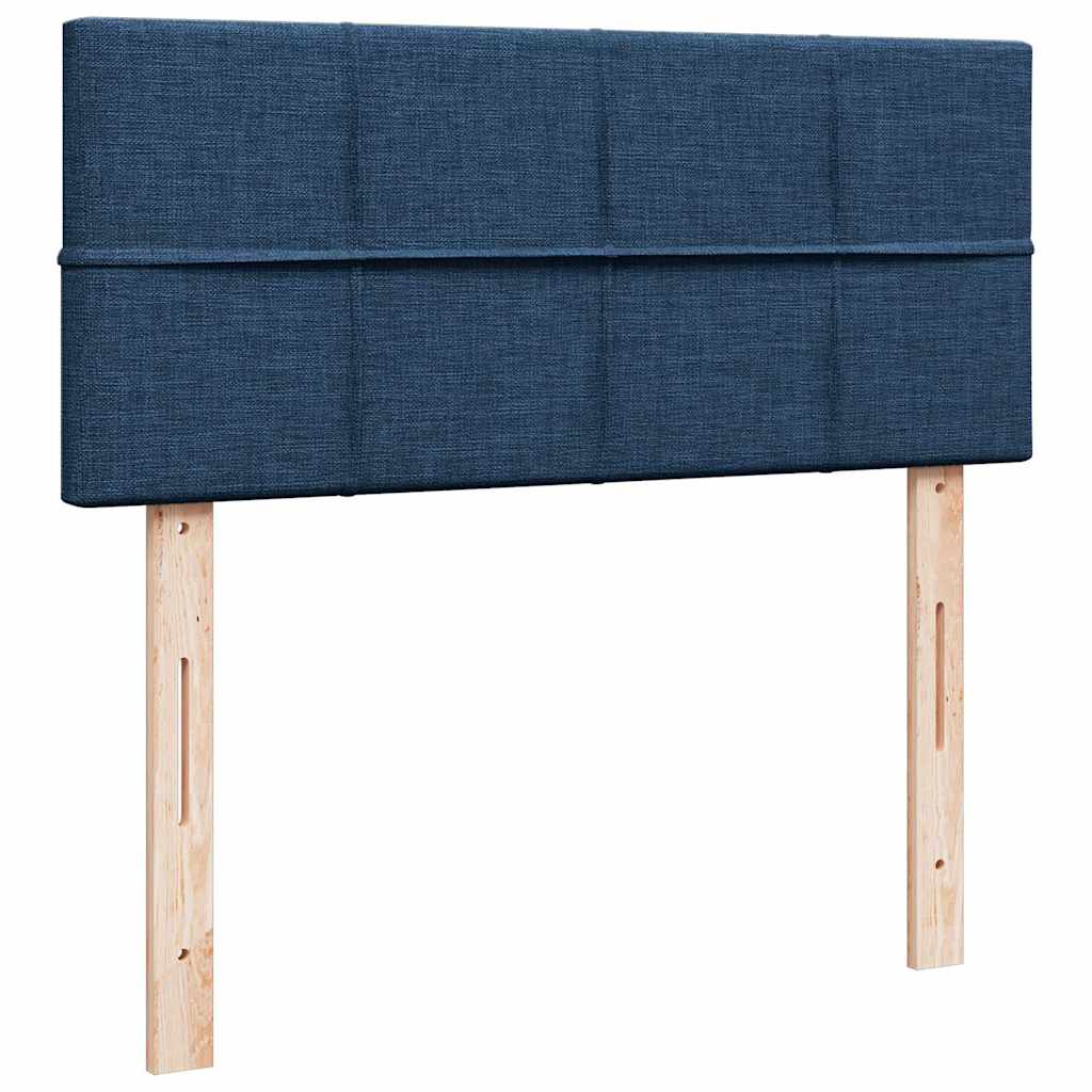 Pouf Letto con Materasso Blu 120x200 cm in Tessuto