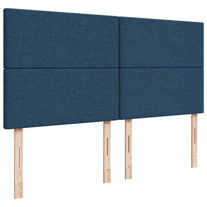 Struttura Letto Pouf con Materasso Blu 180x200cm in Tessuto