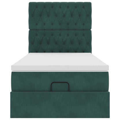 Struttura Letto Pouf con Materassi 100x200 cm Velluto