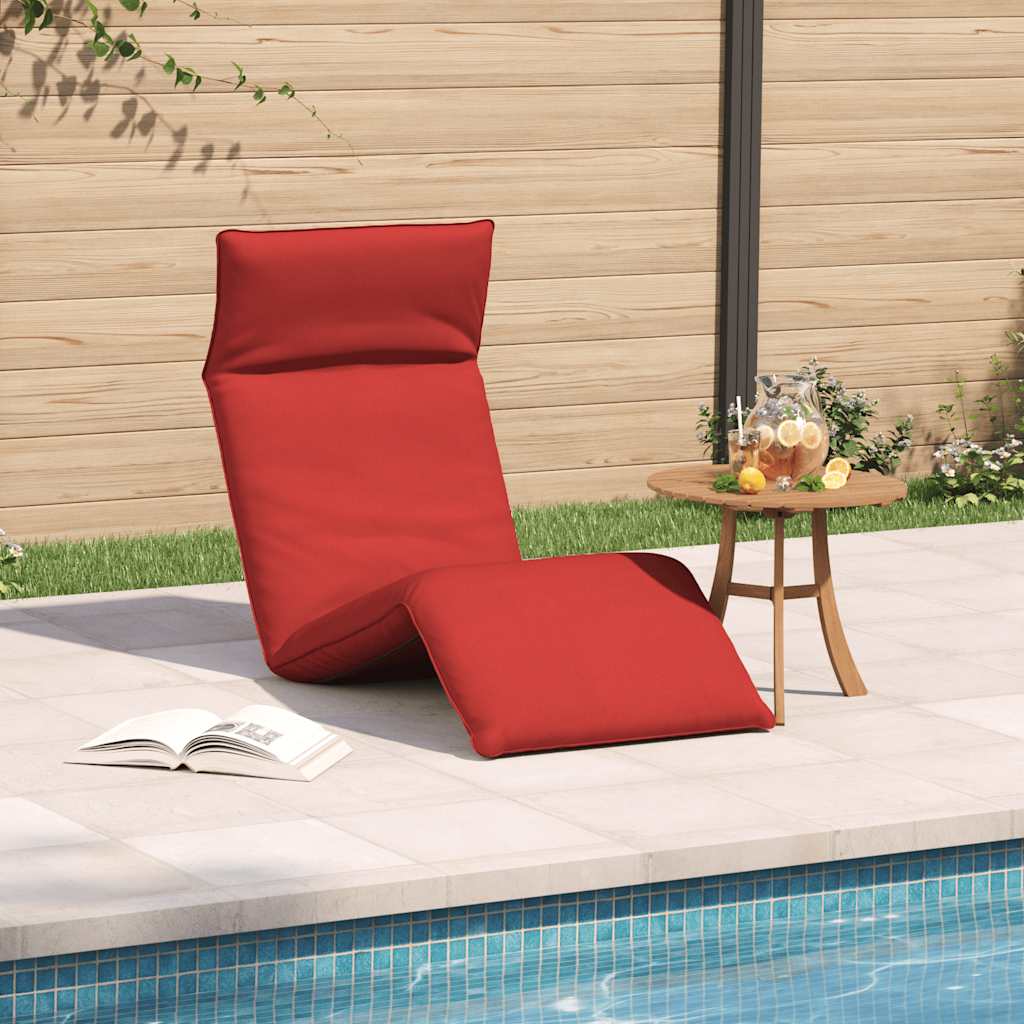 Lettino Pieghevole Rosso 175x54x8,5 cm in Tessuto Oxford