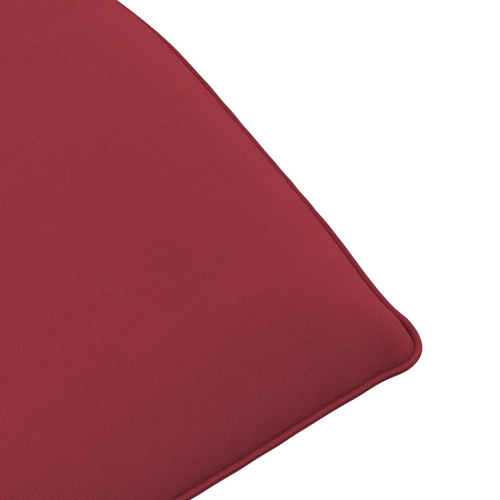 Lettino Pieghevole Rosso Vino 175x54x8,5 cm in Tessuto Oxford