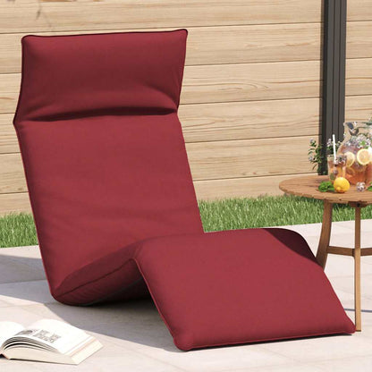 Lettino Pieghevole Rosso Vino 175x54x8,5 cm in Tessuto Oxford - homemem39