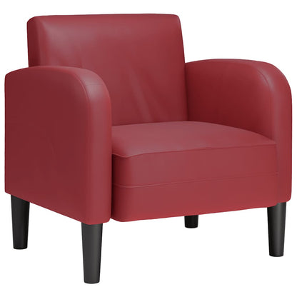 Divano Sedia con Braccioli Rosso Vino 54 cm in Similpelle - homemem39