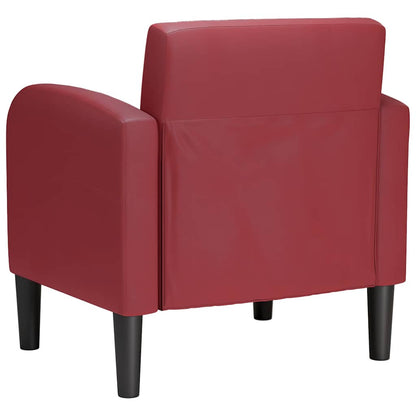 Divano Sedia con Braccioli Rosso Vino 54 cm in Similpelle