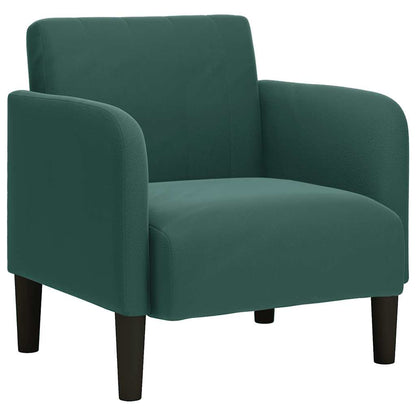 Divano Sedia con Braccioli Verde Scuro 54 cm in Velluto - homemem39