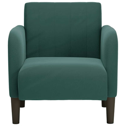 Divano Sedia con Braccioli Verde Scuro 54 cm in Velluto - homemem39