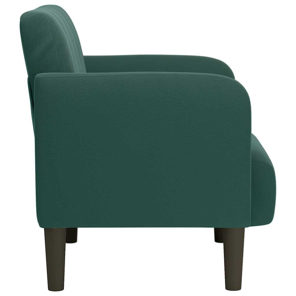 Divano Sedia con Braccioli Verde Scuro 54 cm in Velluto - homemem39