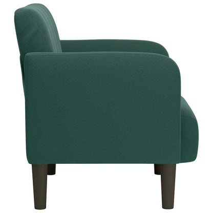 Divano Sedia con Braccioli Verde Scuro 54 cm in Velluto