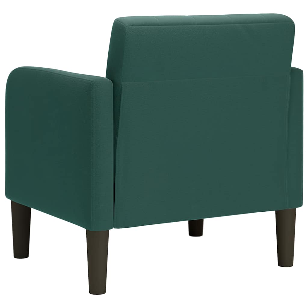 Divano Sedia con Braccioli Verde Scuro 54 cm in Velluto - homemem39