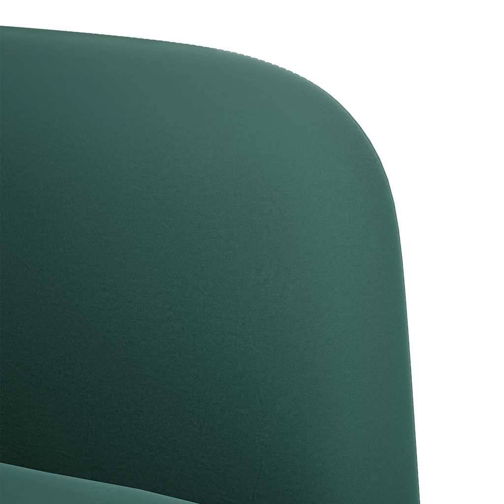 Divano Sedia con Braccioli Verde Scuro 54 cm in Velluto