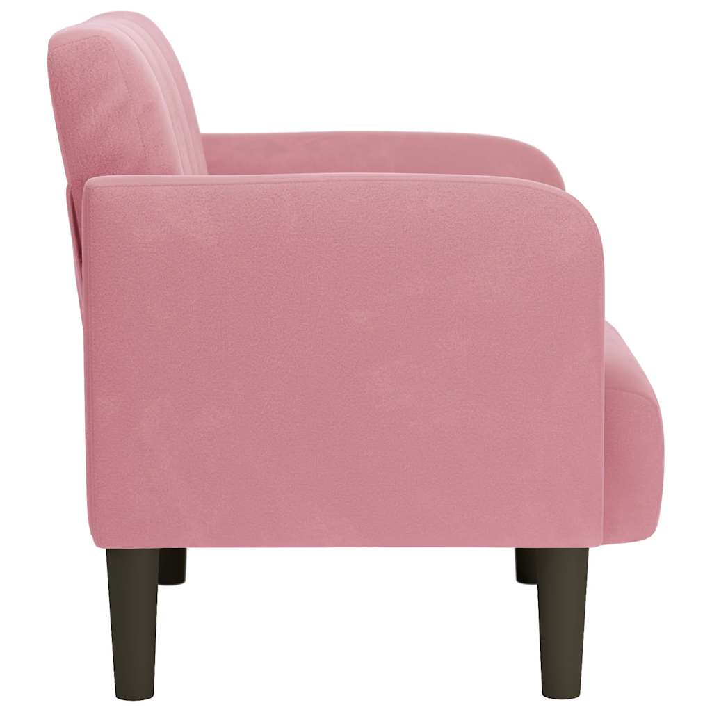 Divano Sedia con Braccioli Rosa 54 cm in Velluto - homemem39