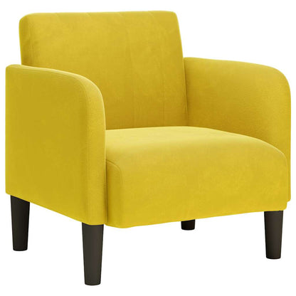 Divano Sedia con Braccioli Giallo 54 cm in Velluto - homemem39