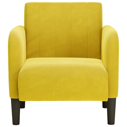 Divano Sedia con Braccioli Giallo 54 cm in Velluto - homemem39