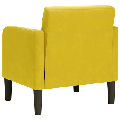 Divano Sedia con Braccioli Giallo 54 cm in Velluto - homemem39