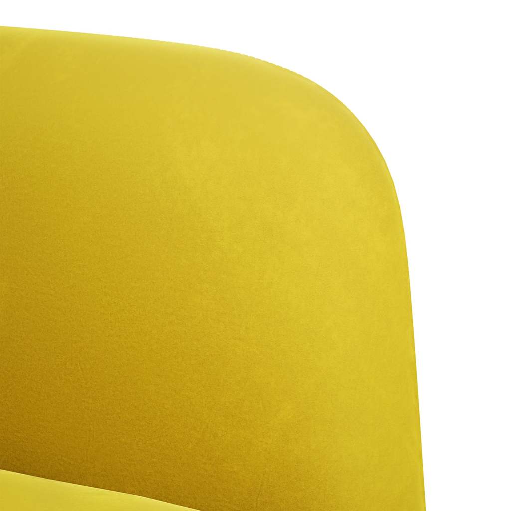 Divano Sedia con Braccioli Giallo 54 cm in Velluto - homemem39