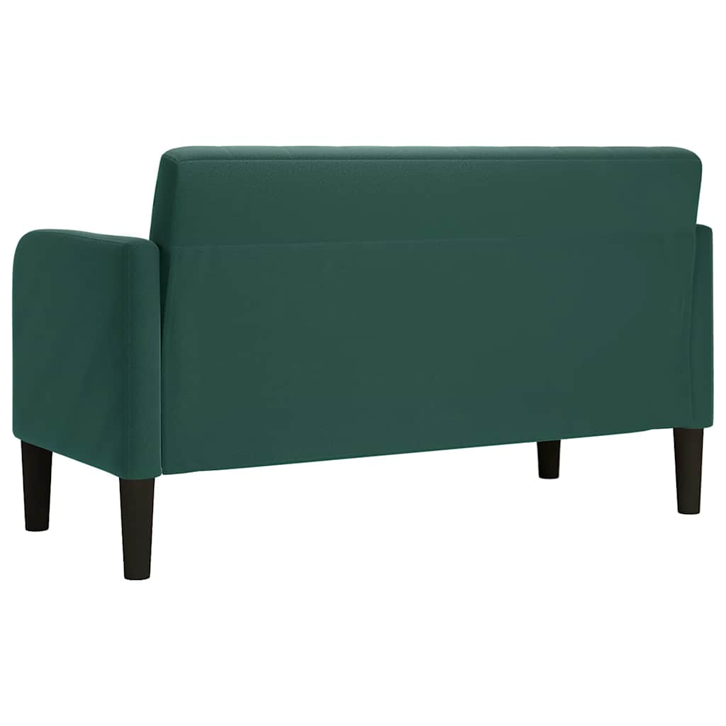 Divano Divanetto Verde Scuro 109 cm Velluto