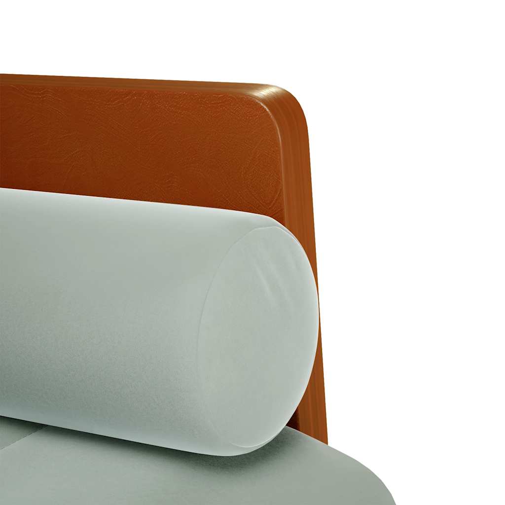 Divano Divanetto con Cuscini Bolster Grigio Chiaro 110 cm - homemem39