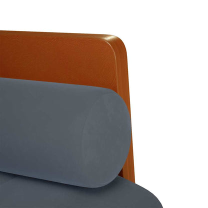 Divano Divanetto con Cuscini Bolster Grigio Scuro 110 cm