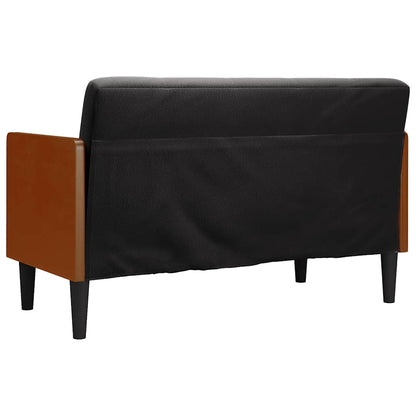 Divano Divanetto con Cuscini Bolster Nero 110 cm Velluto - homemem39