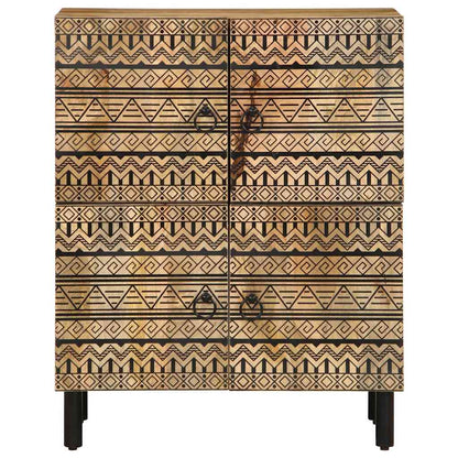 Credenza 60x33,5x75 cm in Legno Massello di Mango Grezzo