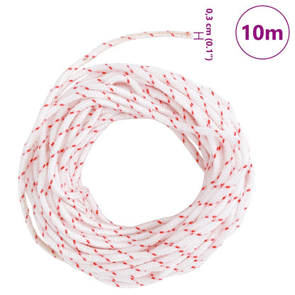 Fune di Avviamento a Strappo Bianco e Rosso Ø3 mm 10 m in Nylon - homemem39