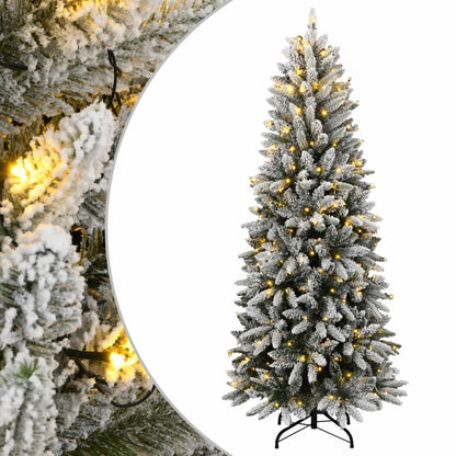 Albero di Natale Artificiale con 300 LED e Neve Floccata 180 cm - homemem39