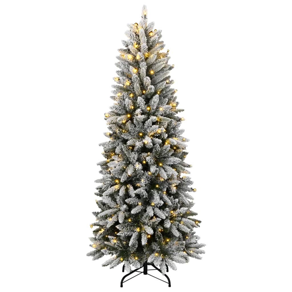 Albero di Natale Artificiale con 300 LED e Neve Floccata 180 cm - homemem39