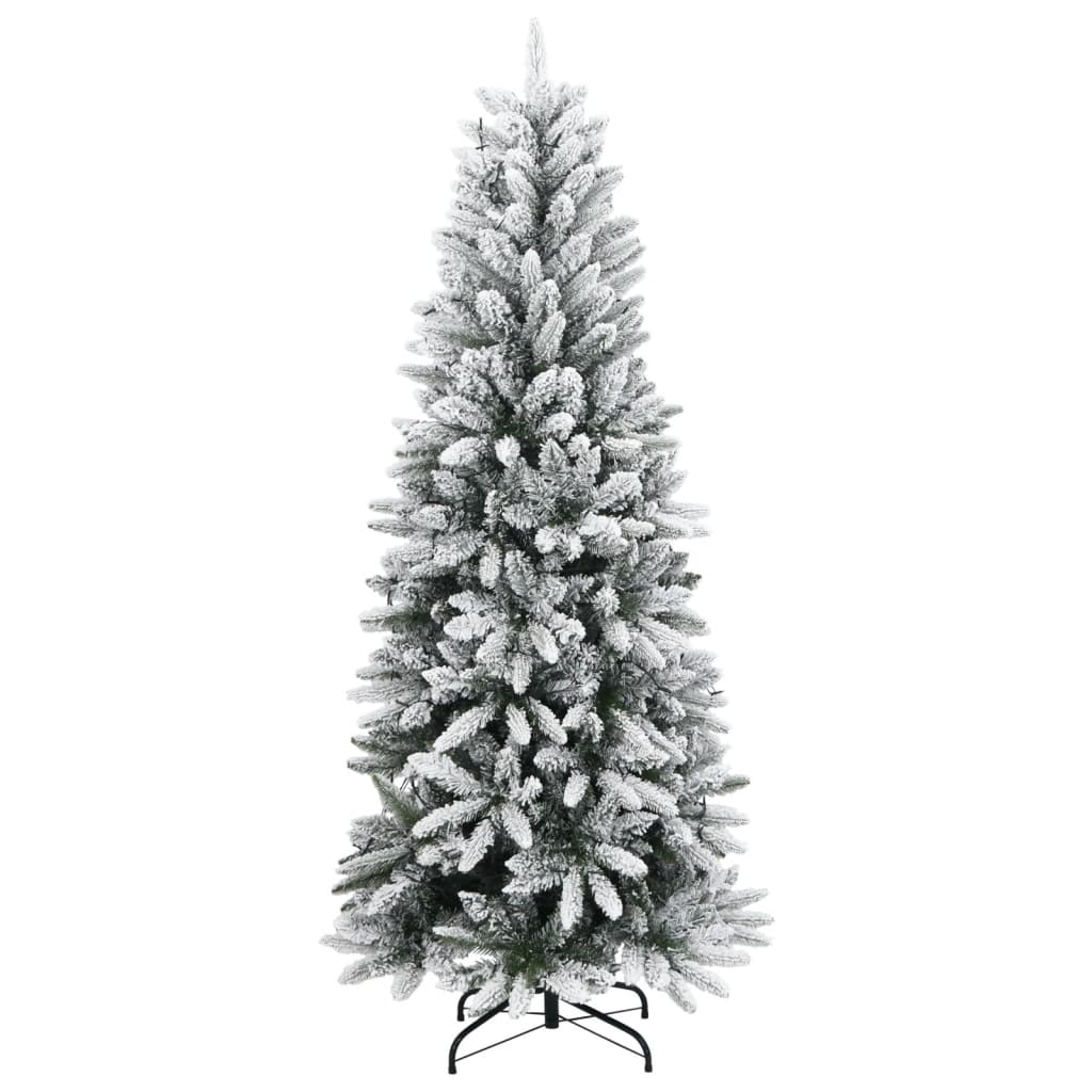 Albero di Natale Artificiale con 300 LED e Neve Floccata 240 cm - homemem39