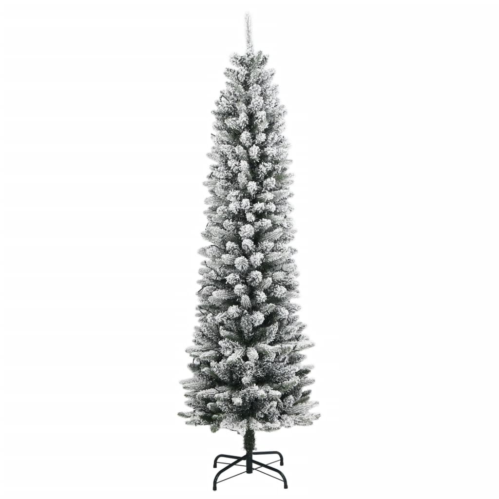 Albero di Natale Artificiale con 150 LED e Neve Fioccata 150 cm - homemem39