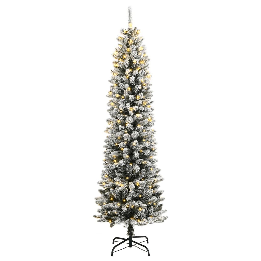 Albero di Natale Artificiale con 300 LED e Neve Floccata 180 cm - homemem39